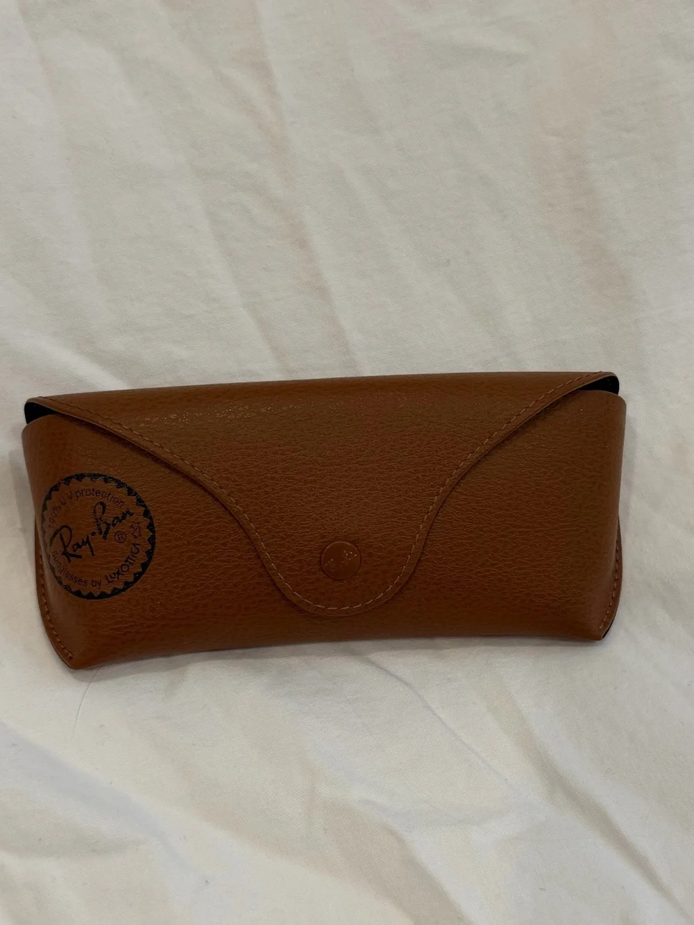 Ray-Ban Brown Leather Sunglasses Case - Men's Accessory